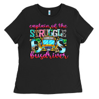 Black captain of the struggle bus bus Ladies Tee - CowhideDigitalArt