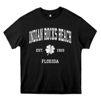 Black indian rocks beach florida vintage shamrock sports zip hoodie Heavy Core Tee - linhVisuals