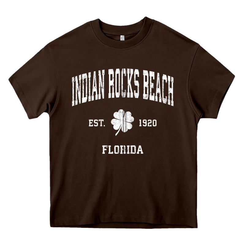 Indian Rocks Beach Florida Vintage Shamrock Sports Zip Hoodie Heavy Core Tee by linhVisuals | Teevron