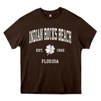 Chocolate Brown indian rocks beach florida vintage shamrock sports zip hoodie Heavy Core Tee - linhVisuals