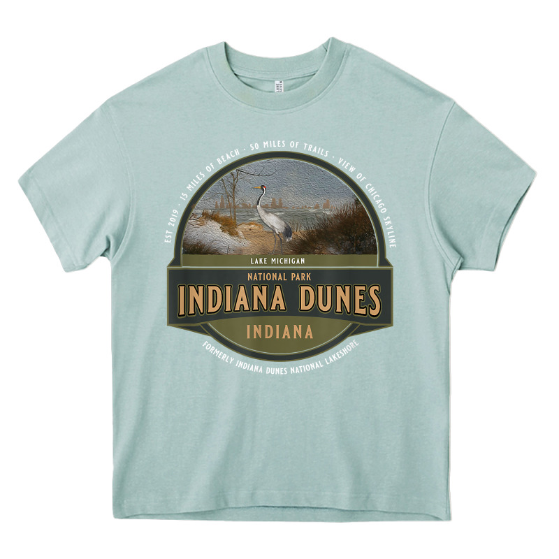 Indiana Dunes National Park Lake Michigan Beach Trails T Shirt Heavy Core Tee by linhVisuals | Teevron