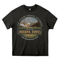 Asphalt indiana dunes national park lake michigan beach trails t shirt Heavy Core Tee - linhVisuals