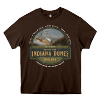 Chocolate Brown indiana dunes national park lake michigan beach trails t shirt Heavy Core Tee - linhVisuals
