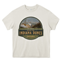 Cream indiana dunes national park lake michigan beach trails t shirt Heavy Core Tee - linhVisuals