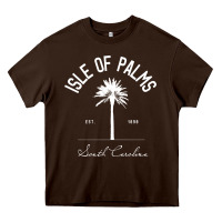 Chocolate Brown isle of palms sc palm tree isle of palms beach gift pullover hoodie Heavy Core Tee - linhVisuals