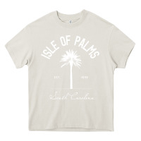 Cream isle of palms sc palm tree isle of palms beach gift pullover hoodie Heavy Core Tee - linhVisuals