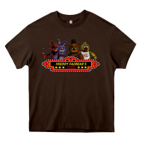 Chocolate Brown FREDDY FAZBEAR'S Heavy Core Tee - linhVisuals