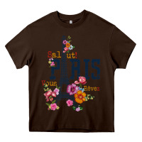 Chocolate Brown PARIS Heavy Core Tee - linhVisuals