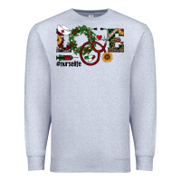 Heather Grey christmas love nurselife Premium Sweatshirt - RanaPortraitStore