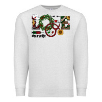 Oatmeal Heather christmas love nurselife Premium Sweatshirt - RanaPortraitStore