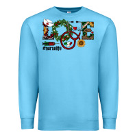 Ocean Blue christmas love nurselife Premium Sweatshirt - RanaPortraitStore