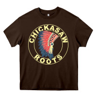 Chocolate Brown chickasaw roots headdress native american chickasaw nation Heavy Core Tee - linhVisuals