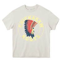 Cream chickasaw roots headdress native american chickasaw nation Heavy Core Tee - linhVisuals