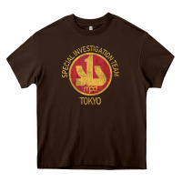 Chocolate Brown japanese police swat sit tokyo special investigation Heavy Core Tee - linhVisuals