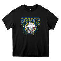 Black motorcycle police law enforcement Heavy Core Tee - linhVisuals