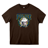 Chocolate Brown motorcycle police law enforcement Heavy Core Tee - linhVisuals