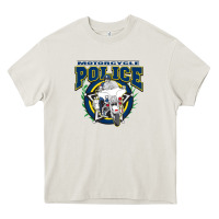 Cream motorcycle police law enforcement Heavy Core Tee - linhVisuals