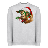 Heather Grey christmas goat Heavyweight Sweatshirt - RanaPortraitStore