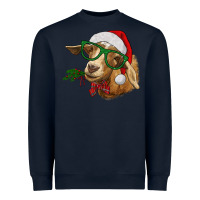 Navy christmas goat Heavyweight Sweatshirt - RanaPortraitStore
