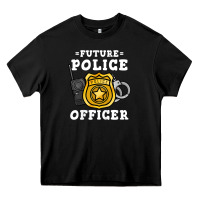 Black kids future police officer policeman Heavy Core Tee - linhVisuals