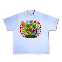 Grape Ice Merry Rexmas Urban Heavy Tee - CowhideDigitalArt