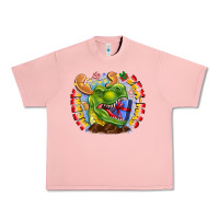 Salmon Merry Rexmas Urban Heavy Tee - CowhideDigitalArt