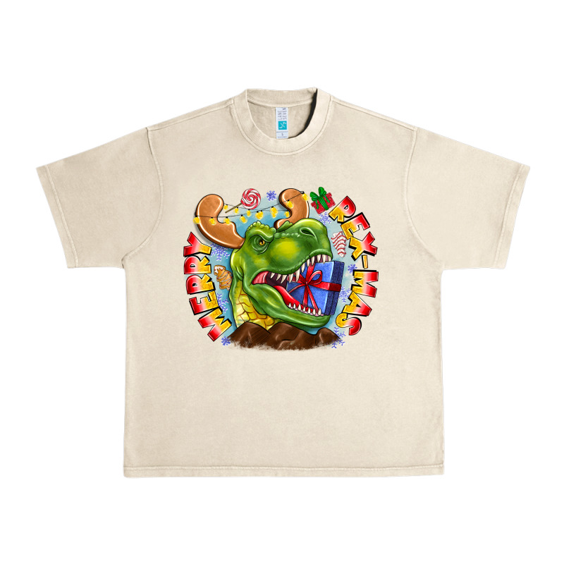 Merry Rexmas Urban Heavy Tee by CowhideDigitalArt | Teevron