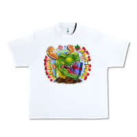 White Merry Rexmas Urban Heavy Tee - CowhideDigitalArt
