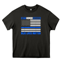 Asphalt blue lives matter for police officer Heavy Core Tee - linhVisuals