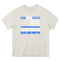 Cream blue lives matter for police officer Heavy Core Tee - linhVisuals