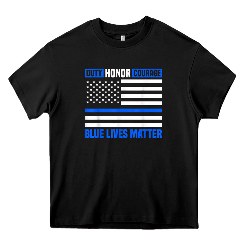 Blue Lives Matter For Police Officer Heavy Core Tee by linhVisuals | Teevron