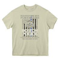 Mossy boston police shirt saint michael police officer prayer Heavy Core Tee - linhVisuals