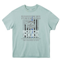 Arona boston police shirt saint michael police officer prayer Heavy Core Tee - linhVisuals