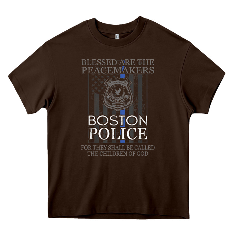 Boston Police Shirt Saint Michael Police Officer Prayer Heavy Core Tee by linhVisuals | Teevron