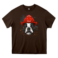 Chocolate Brown boston terrier firefighter boston terrier dog lover premium Heavy Core Tee - linhVisuals