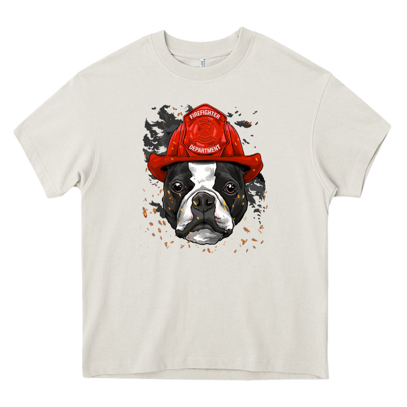 Boston Terrier Firefighter Boston Terrier Dog Lover Premium Heavy Core Tee by linhVisuals | Teevron