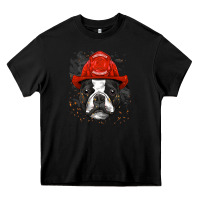 Black boston terrier firefighter boston terrier dog lover premium Heavy Core Tee - linhVisuals