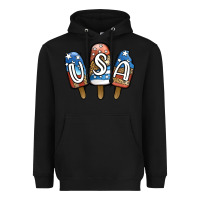 Black USA Patriotic Leopard Popsicles Heavyweight Hoodie - Jasminsmagicworld