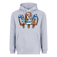 Heather Grey USA Patriotic Leopard Popsicles Heavyweight Hoodie - Jasminsmagicworld
