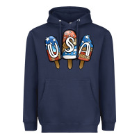 Navy USA Patriotic Leopard Popsicles Heavyweight Hoodie - Jasminsmagicworld