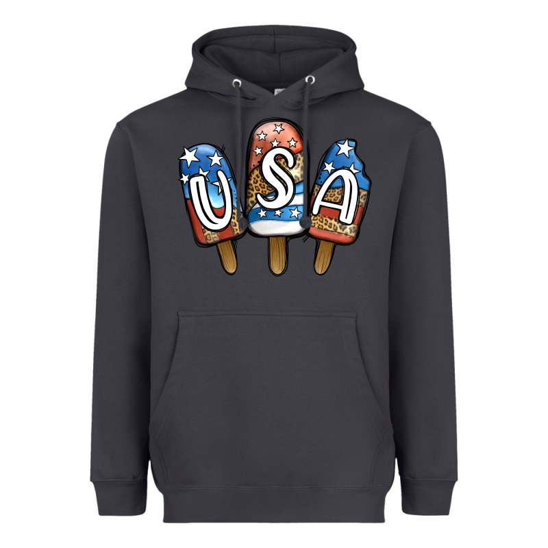 Usa Patriotic Leopard Popsicles Heavyweight Hoodie by Jasminsmagicworld | Teevron