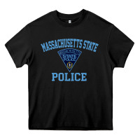 Black massachusetts state police Heavy Core Tee - linhVisuals