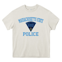 Cream massachusetts state police Heavy Core Tee - linhVisuals