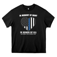 National Police Week Shirt In Memory And Honor Us Flag Heavy Core Tee | Teevron