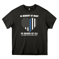 Asphalt national police week shirt in memory and honor us flag Heavy Core Tee - linhVisuals
