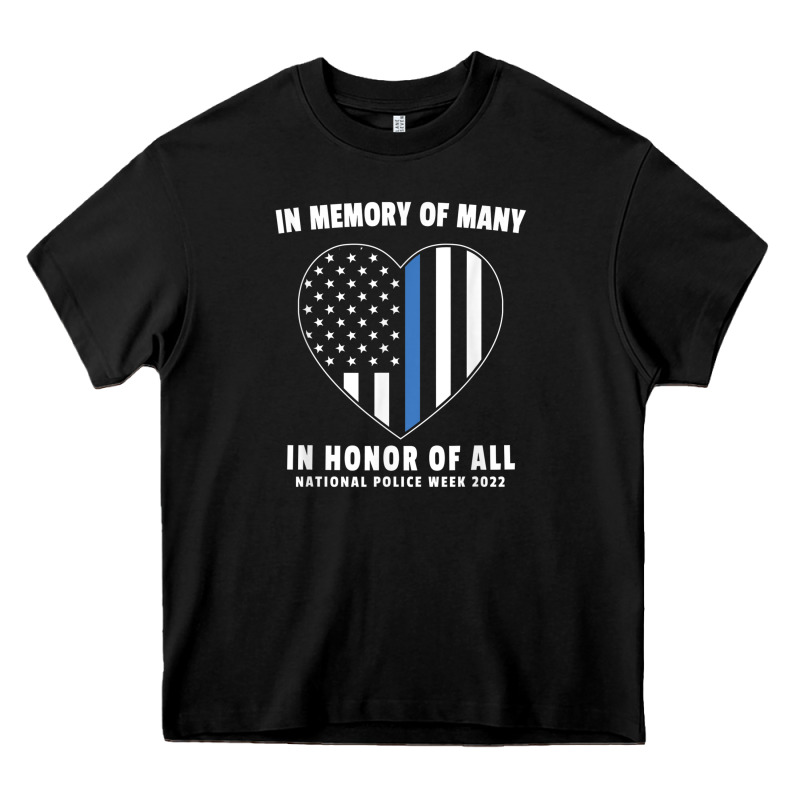 National Police Week Shirt In Memory And Honor Us Flag Heavy Core Tee by linhVisuals | Teevron