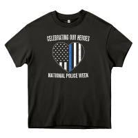 Asphalt national police week shirt vintage blue line american flag Heavy Core Tee - linhVisuals