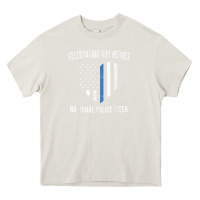 Cream national police week shirt vintage blue line american flag Heavy Core Tee - linhVisuals
