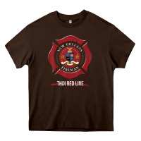 Chocolate Brown new orleans firefighter shirt firefighter gifts louisiana Heavy Core Tee - linhVisuals