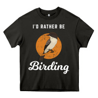 Birding Birdwatching Eastern Phoebe Heavy Core Tee | Teevron